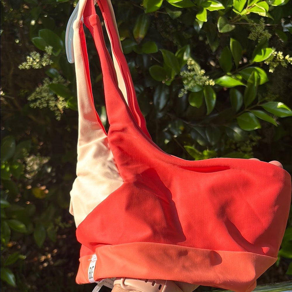 Simply Be Vibrant Red and Cream Tank Top